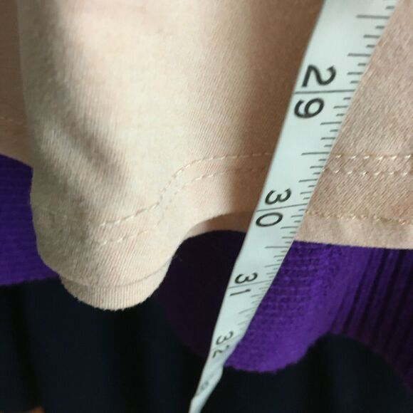 Reb in J 220 Shirt Womens Sz M Peach Flowy Short Sleeve Knit Tunic Top Lace Trim - Picture 10 of 10